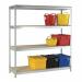 Extra heavy duty boltless galvanised steel shelving with chipboard shelves - 600kg -1800mm wide 378845