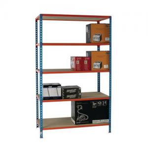 Boltless steel shelving with chipboard shelves - up to 200kg - 1200mm