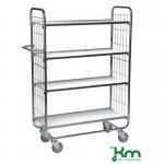 Konga order picking trolleys with adjustable shelves, H x W x L - 1590 x 470 x 1195 with 4 shelves 380174