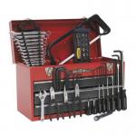 Portable Topchest 3 Drawer -ball Bearing Runners - Red with 93 Pc Tool Kit 381534