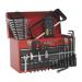 Portable Topchest 3 Drawer -ball Bearing Runners - Red with 93 Pc Tool Kit 381534