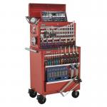 Tool Chest Combination 10 Drawer - Ball Bearing Runners - Red with 146 Pc Too 381540
