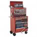 Tool Chest Combination 10 Drawer - Ball Bearing Runners - Red with 146 Pc Too 381540