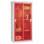 Sliding door cupboards - Mesh door 1830mm high, 915mm wide - Red 381635