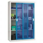 Sliding door cupboards - Mesh door  1830mm high, 1220mm wide - Blue 381637