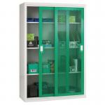 Sliding door cupboards - Mesh door 1830mm high, 1220mm wide - Green 381638