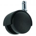 50 mm Twin Wheel Swivel Furniture Castor 50 Kg Capacity 381957