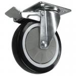 100 mm Swivel Castor Withbrake - Steelrubber Wxdxh: 135 X 148 X 80 381995