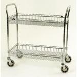 Chrome wire tray trolleys - Two tier trolleys 382148