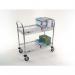 Chrome wire tray trolleys - Two tier trolleys 382148