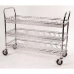 Chrome wire tray trolleys - Three tier trolleys 382156