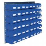 Wall mounted louvre panel and small parts bin kits 48 bins, choice of colour 382567