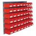 Wall mounted louvre panel and small parts bin kits 48 bins, choice of colour 382568