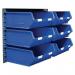 Wall mounted louvre panel and small parts bin kits 6 bins, choice of colour 382582