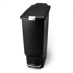 Image of Slim Plastic Pedal Bin 40L Black