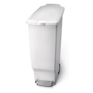Image of Slim Plastic Pedal Bin 40L White