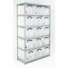 Really Useful Box® boltless steel shelf archive storage with containers - Galvanised shelving complete with 15 clear boxes 382928