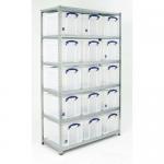 Boltless Shelving Galvanised With 15 Cle