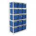 Boltless Shelving Galvanised With 15 Blu