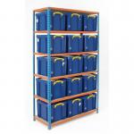 Really Useful Box® boltless steel shelf archive storage with containers- Painted shelving complete with 15 opaque bins 382931