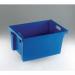 Coloured solid side stack and nest containers - 50L 382966