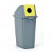 Slim recycling waste bin with choice of lids 383014