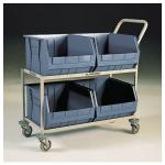 Mobile small parts bin storage trolleys - Four bin 383377