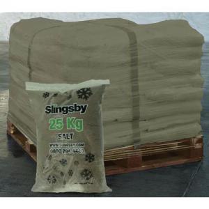 Brown de-icing rock salt 40 x 25kg bags 383578
