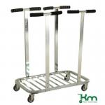 Zinc plated open top mobile sackholders 383736