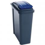 Coloured lid recycling bins, 25L blue 384286