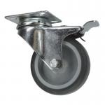 100 mm Swivel Castor Withbrake - Thermoplastic Rubber Tyre 384371