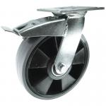 150 mm Swivel Braked Castor,polyurethane Tyred Wheel 384552