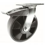 200 mm Swivel Braked Castor,polyurethane Tyred Wheel 384553
