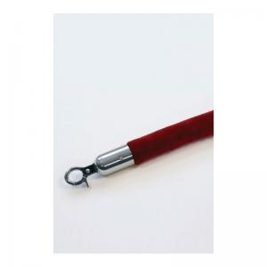 Budget rope barrier system - Velour rope 2.4m with chrome snap ends