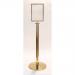 Post and rope range - sign holders - polished brass 384690