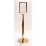 Post and rope range - sign holders - polished brass 384690