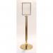 Post and rope range - sign holders - polished brass 384690