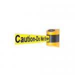 Tensator Wall mounted retractable barrier with text webbing - Caution do not enter message 384693