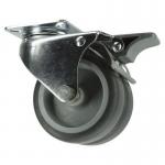 50 mm Swivel Castor Withbrake - Thermoplastic Rubber Tyre 385001