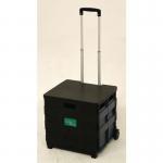 Folding box trolleys - 35kg capacity with lid 385044