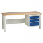 Medium Duty Workbench 2000 X 650 Triple Drawer Unit 385073