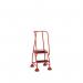 2 Tread Spring Loaded Step,full Handrail, Anti-slip Treads Red 385107