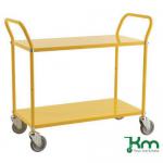 Two Tier Coloured Trolley, Yellow 