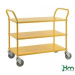 Three Tier Coloured Trolley, Yellow 