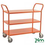 Three Tier Coloured Trolley, Orange 
