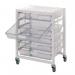 Premium white racks with transparent trays - Mobile A3 racks 385526