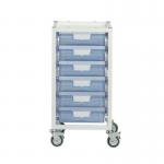 Premium white racks with transparent trays - Low level A4 mobile racks 385542