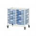 Premium white racks with transparent trays - Low level A4 mobile racks 385544