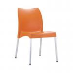 Polypropylene and aluminium frame stacking chairs 385593