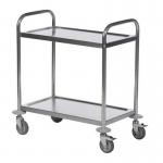 Konga stainless steel shelf trolleys with 2 shelves 825 x 500mm 386089